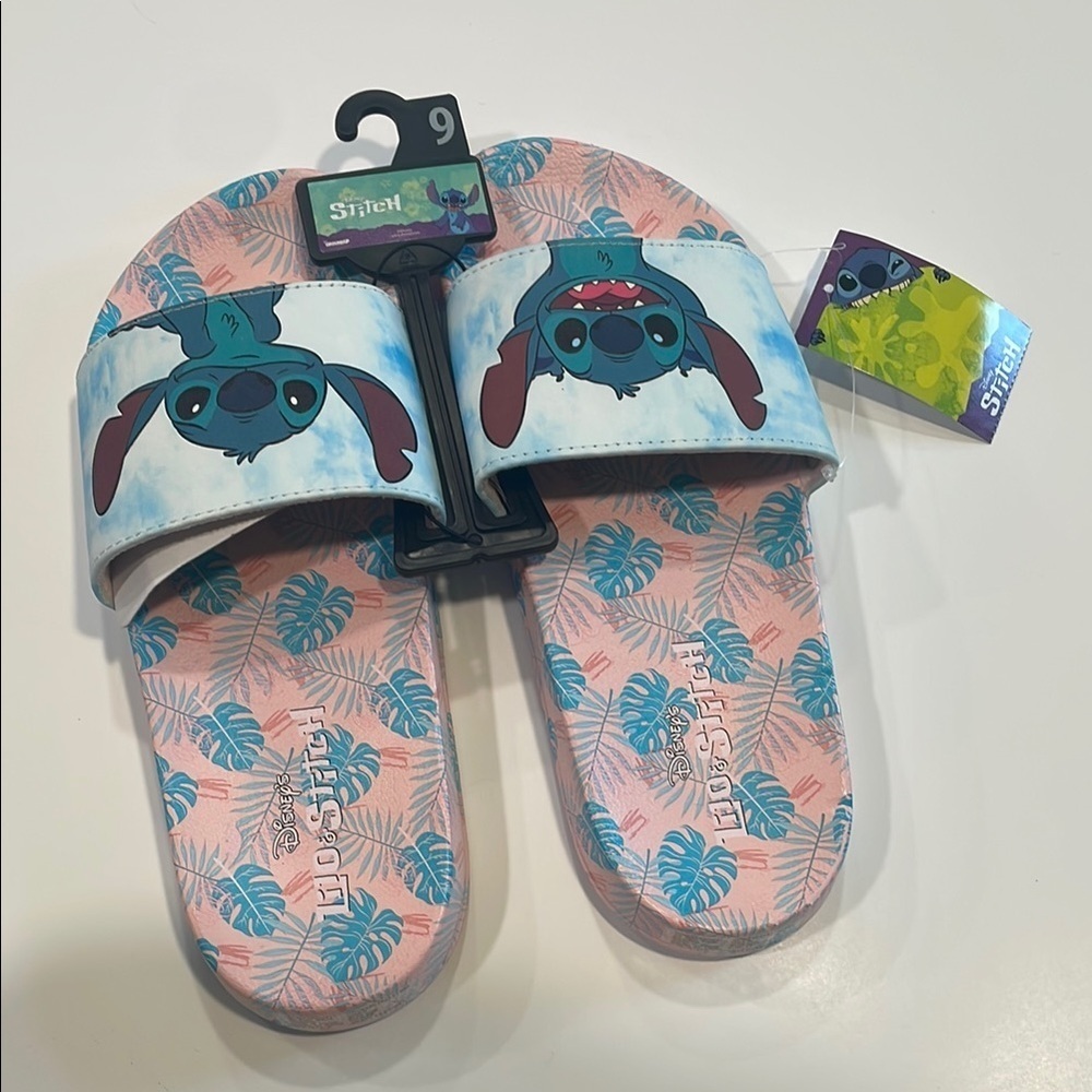 Woman Slide Sandals - Blue and Pink